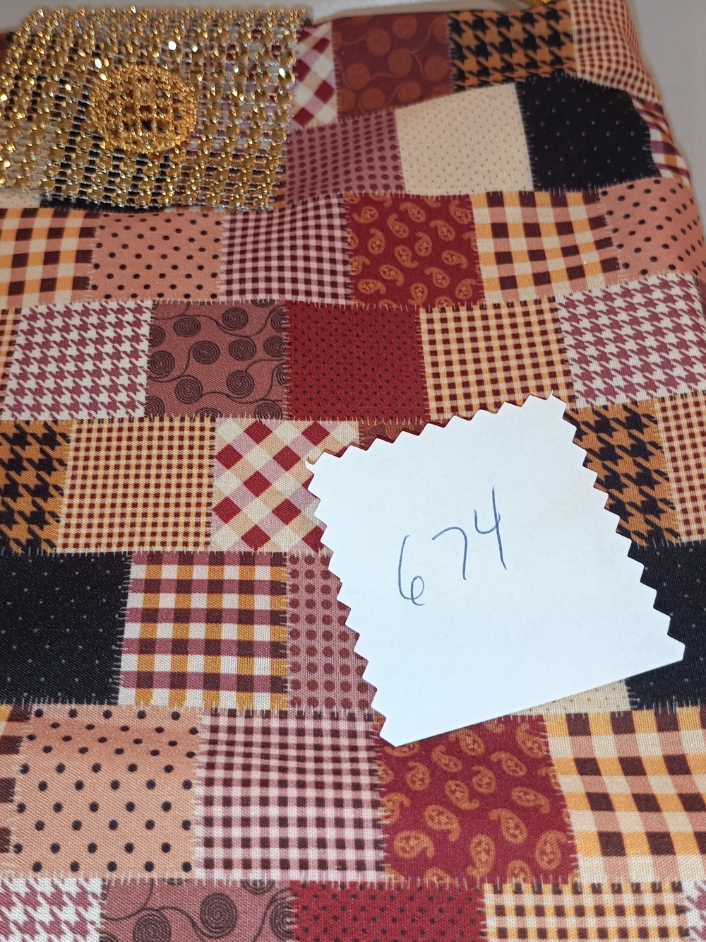 Patchwork Quilt Tote in Warm Autumn Tones